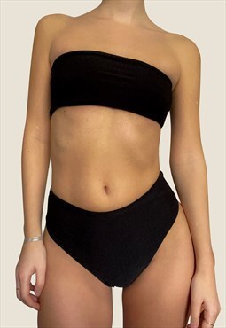 Black Edit Bandeau Bikini Top