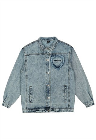 KALODIS VINTAGE LOVE EMBROIDERED DENIM JACKET