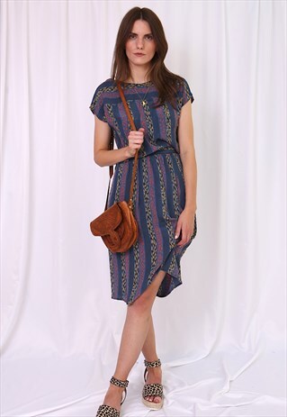 VINTAGE 90S RADLEY SUIT TOP AND SKIRT IN BLUE