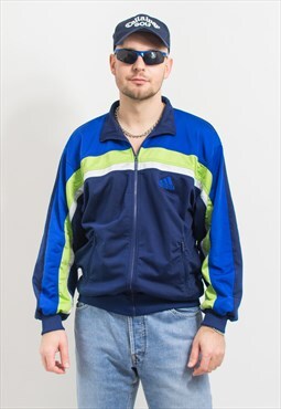 ADIDAS track jacket vintage bright zip up top size M
