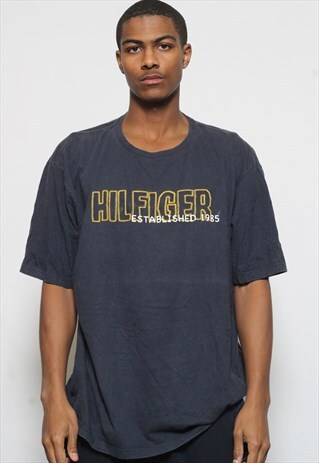VINTAGE TOMMY HILFIGER LOGO T-SHIRT BLUE