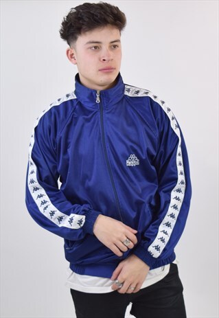 VINTAGE 90S BLUE KAPPA TRACKSUIT TOP JACKET