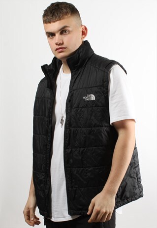 VINTAGE NORTH FACE TNF BLACK BODYWARMER GILET PUFFER