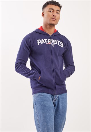 VINTAGE NEW ENGLAND PATRIOTS ZIP-UP HOODIE