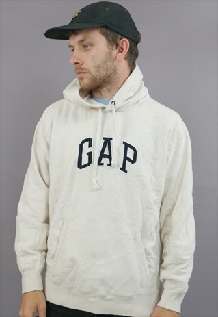 VINTAGE GAP HOODIE IN CREAM WITH LOGO