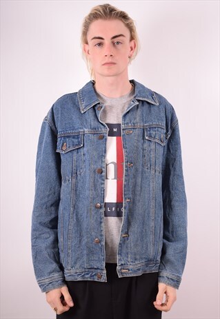 MENS VINTAGE DENIM JACKET MEDIUM BLUE 90S