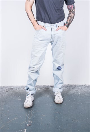VINTAGE BLUE LEVI'S 501 PAINT JEANS
