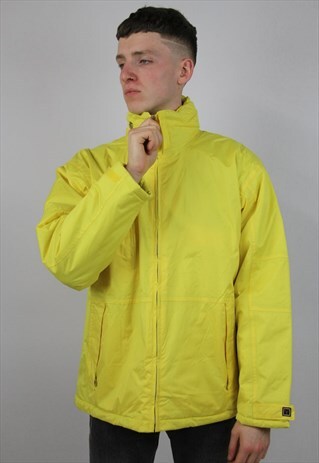 VINTAGE 90'S YELLOW PADDED SPORTS JACKET