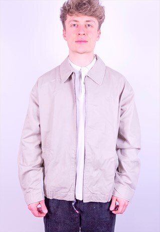 VINTAGE CHAPS RALPH LAUREN HARRINGTON JACKET IN BEIGE XL