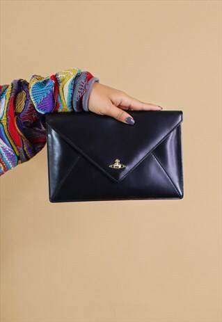 VIVIENNE WESTWOOD ORB ENVELOPE CLUTCH BAG PURSE