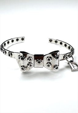 Christian Dior Silver Bow Bracelet Vintage 