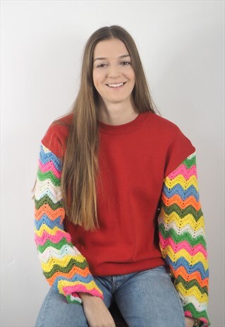 VINTAGE CROCHET SLEEVE JUMPER