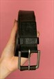 MEN'S VINTAGE BLACK LEATHER TIMBERLAND BELT 38-40"