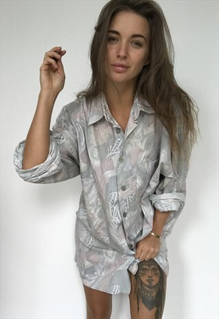 PATTERNED OVERSIZED RETRO VINTAGE UNISEX FESTIVAL SHIRT