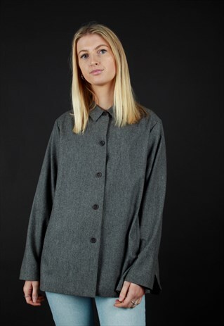 00S BURBERRY LONDON WOOL SHIRT JACKET