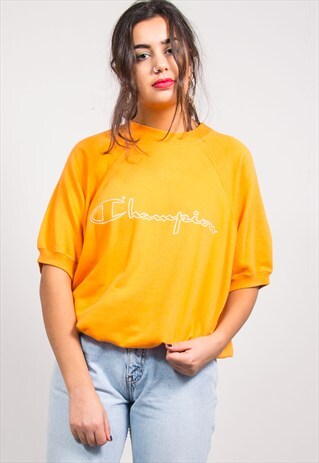 90'S VINTAGE ORANGE CHAMPION JERSEY T-SHIRT