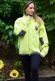 Vintage 90's Lime Green Ski  Fleece Jacket / Top