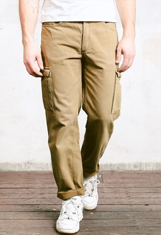 VINTAGE 80S DENIM CARGO PANTS