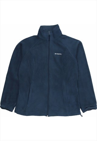 Colombia 90's Spellout Zip Up Fleece Small Blue