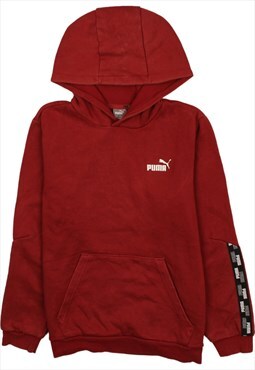 Vintage 90's Puma Hoodie Pullover Burgundy Red Large