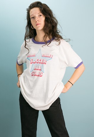 VINTAGE 70'S 'MIAMI VALLEY SOCCER ALL STARS' USA T-SHIRT