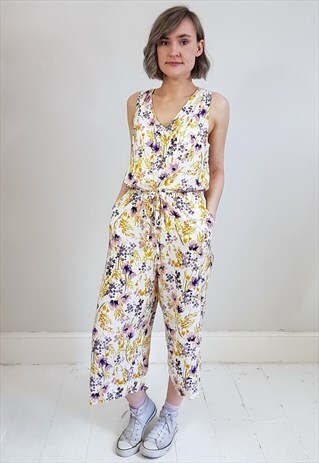 VINTAGE STYLE LIGHTWEIGHT FLORAL JUMPSUIT