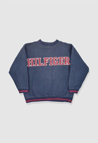 VINTAGE 90S TOMMY HILFIGER EMBROIDERED LOGO SWEATSHIRT