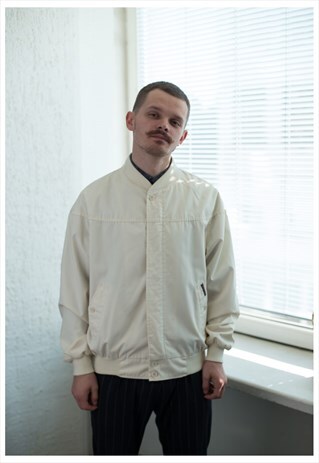VINTAGE 80'S YELLOWISH BOMBER JACKET