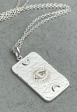 Silver Moonstone Jewellery All Seeing Eye Intuition Necklace