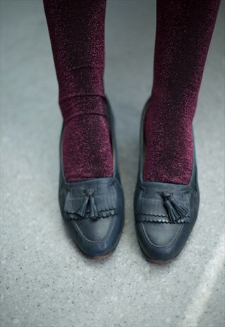 VINTAGE 80'S BLACK LEATHER SHOES