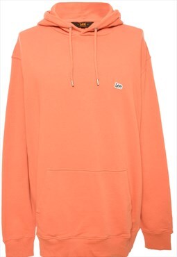 Pastel Peach Lee Hooded Sweatshirt - L