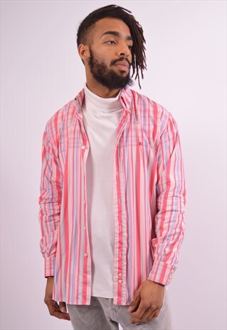 BURBERRY MENS VINTAGE SHIRT MEDIUM MULTI CHECK 90S