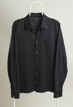Vintage Boss Long Sleeve Shirt Black