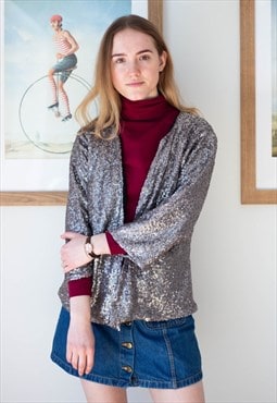 Bronze color sequin jacket