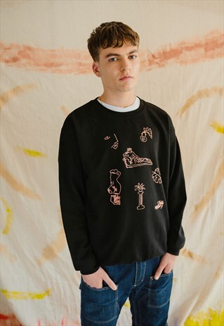 BLACK FLASH PRINT SWEATSHIRT
