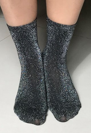 BLACK SHEER SOCKS