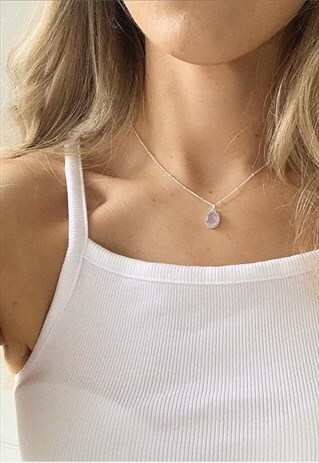 925 STERLING SILVER AMETHYST NECKLACE