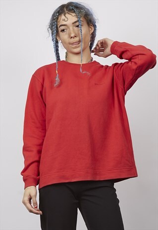 VINTAGE 90'S CHAMPION SMALL LOGO RED SWEATER