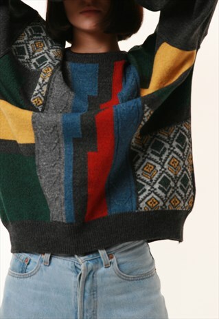 90S ITALIAN VINTAGE OLDSCHOOL GIRAMONDO SWEATER JUMPER 15953