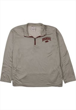 Vintage 90's Champion Sweatshirt Arkansas Quater Zip Grey