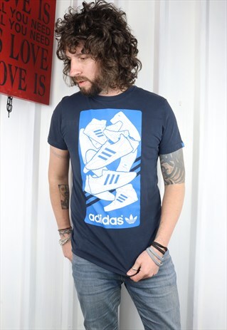 VINTAGE ADIDAS 90S TRAINER T-SHIRT
