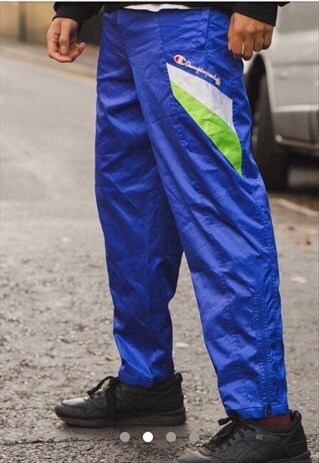 RETRO CHAMPION PRODUCTS TRACKSUIT IN BLUE, WHITE AND GREEN