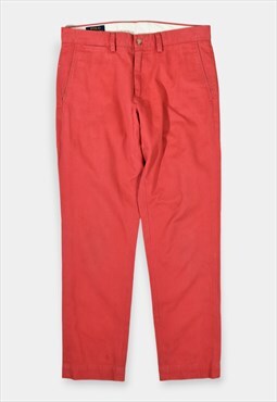 Vintage Chaps Ralph Lauren Chino Trousers Logo Red