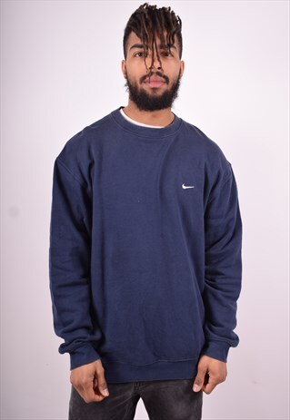NIKE MENS VINTAGE SWEATSHIRT JUMPER XL BLUE 90'S