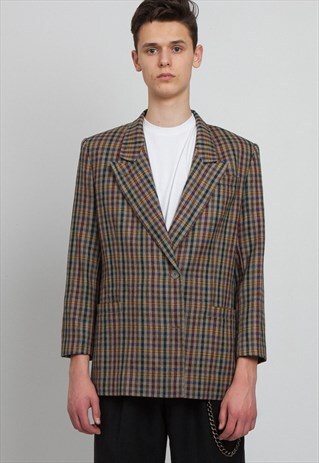 VINTAGE BROWN BLAZER JACKET