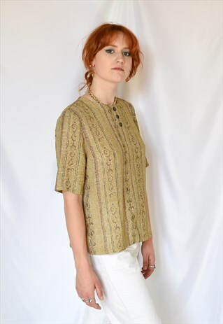 VINTAGE 90S BEIGE CHIFFONY T-SHIRT
