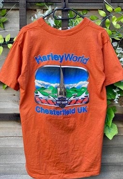 Vintage Harley Davidson orange T-shirt medium 