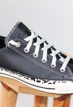 Leather Leopard Print Chuck Taylor Converse Trainers