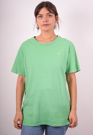 POLO RALPH LAUREN WOMENS VINTAGE T-SHIRT TOP XL GREEN 90S