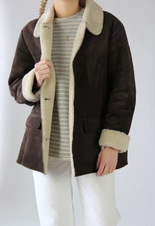 VINTAGE SHEEPSKIN FLEECE COAT